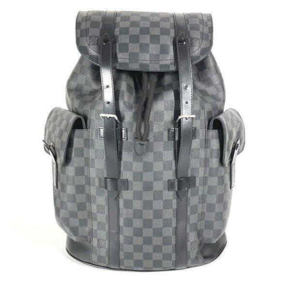 LOUIS VUITTON N41379 Damier Graphite Christopher MM Backpack Black - Picture 1 of 15